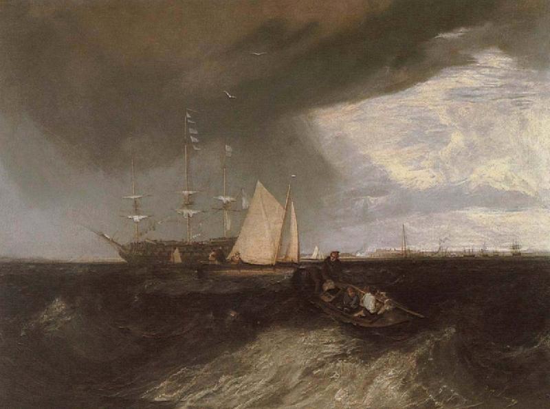 Joseph Mallord William Turner Warship France oil painting art